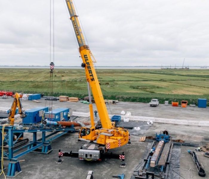 Die Baustelle "Am Leuchtturm" während des Einbaus (Foto: TRACTO-TECHNIK GmbH & Co. KG)